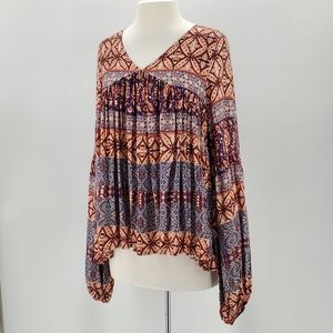 Anthropologie Anama Babydoll BOHO Blouse Sz L